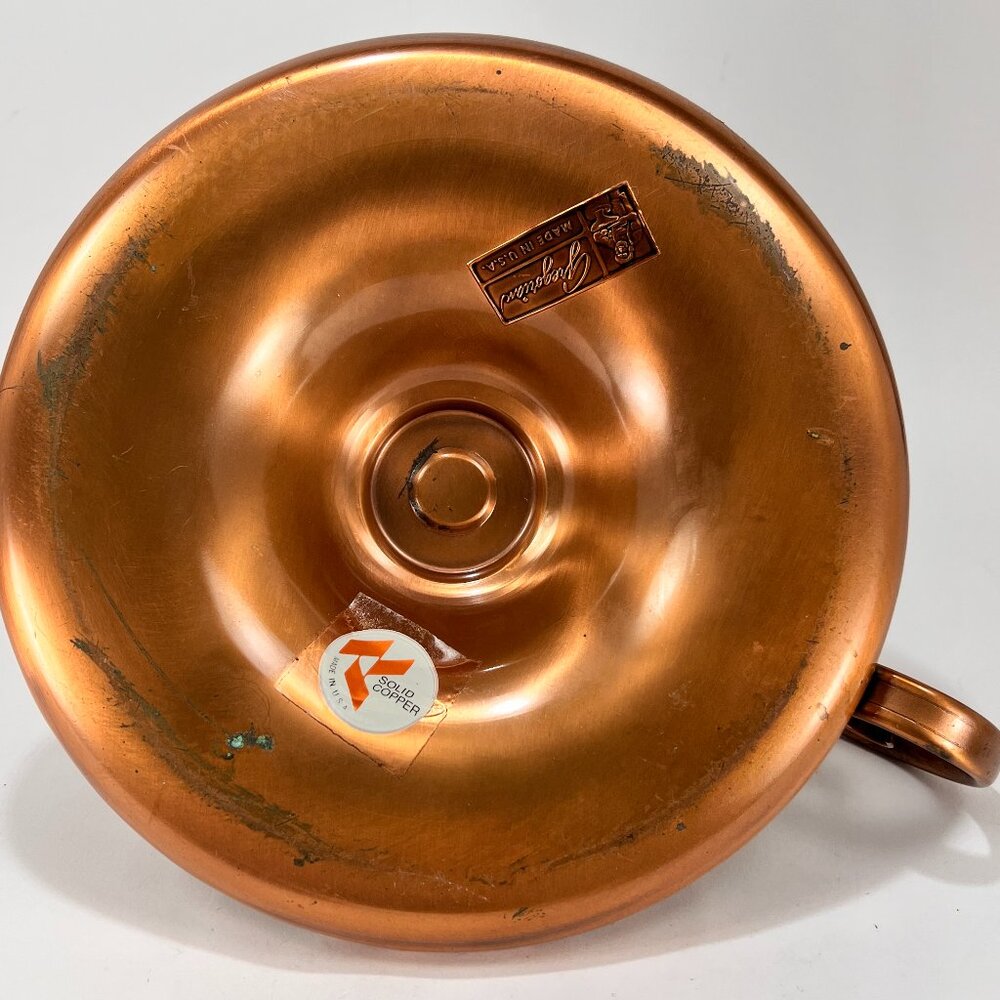 Vtg Gregorian Copper Drip Tray Table Chamber Candlestick Candle Holder Handle - Picture 6 of 15